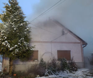 Groźny pożar w Łękawicy koło Skrzyszowa