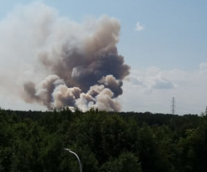 Pożar na wrocławskich Żernikach