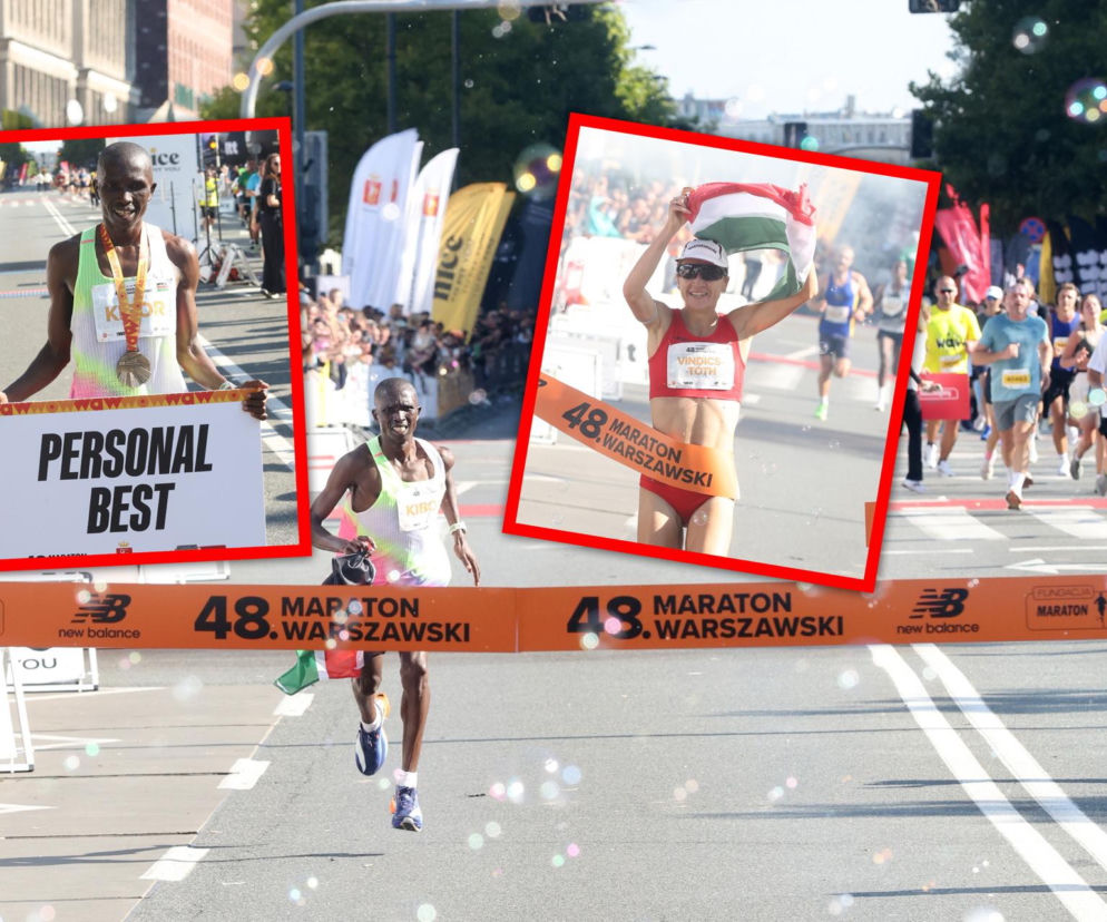 Kenijczyk i Węgierka triumfują w stolicy. Padły rekordy na Maratonie Warszawskim