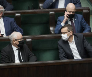 Jarosław Kaczyński w drodze do sejmu