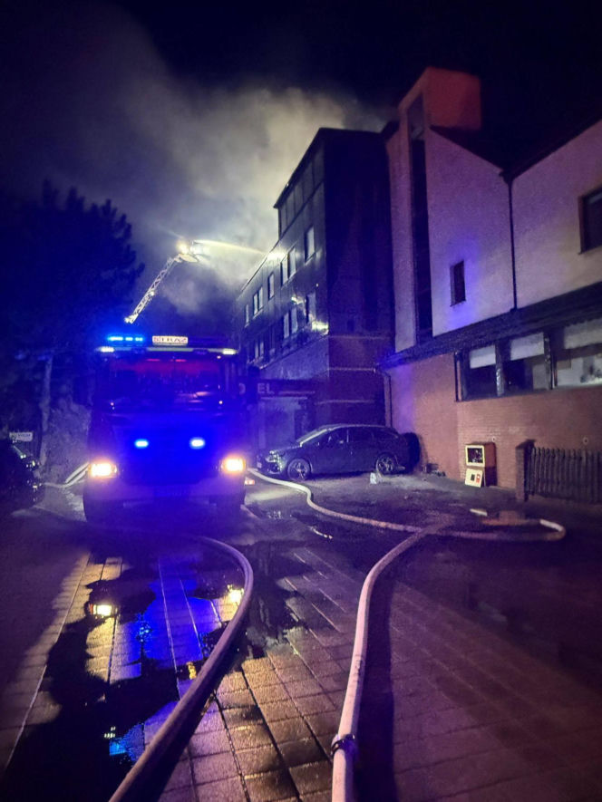 Pożar hotelu w Tychach