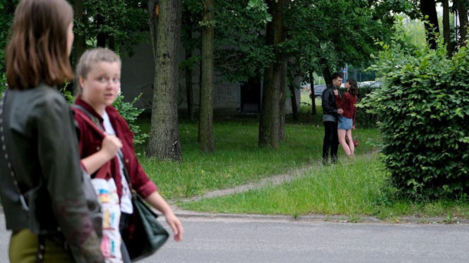M jak miłość odc. 1898. Tomek Kubicki (Chris Cugowski), Majka (Matylda Giegżno), Justyna (Marta Malinowska)
