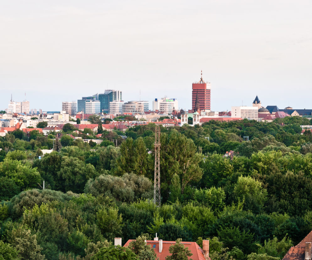 Widok na centrum Poznania