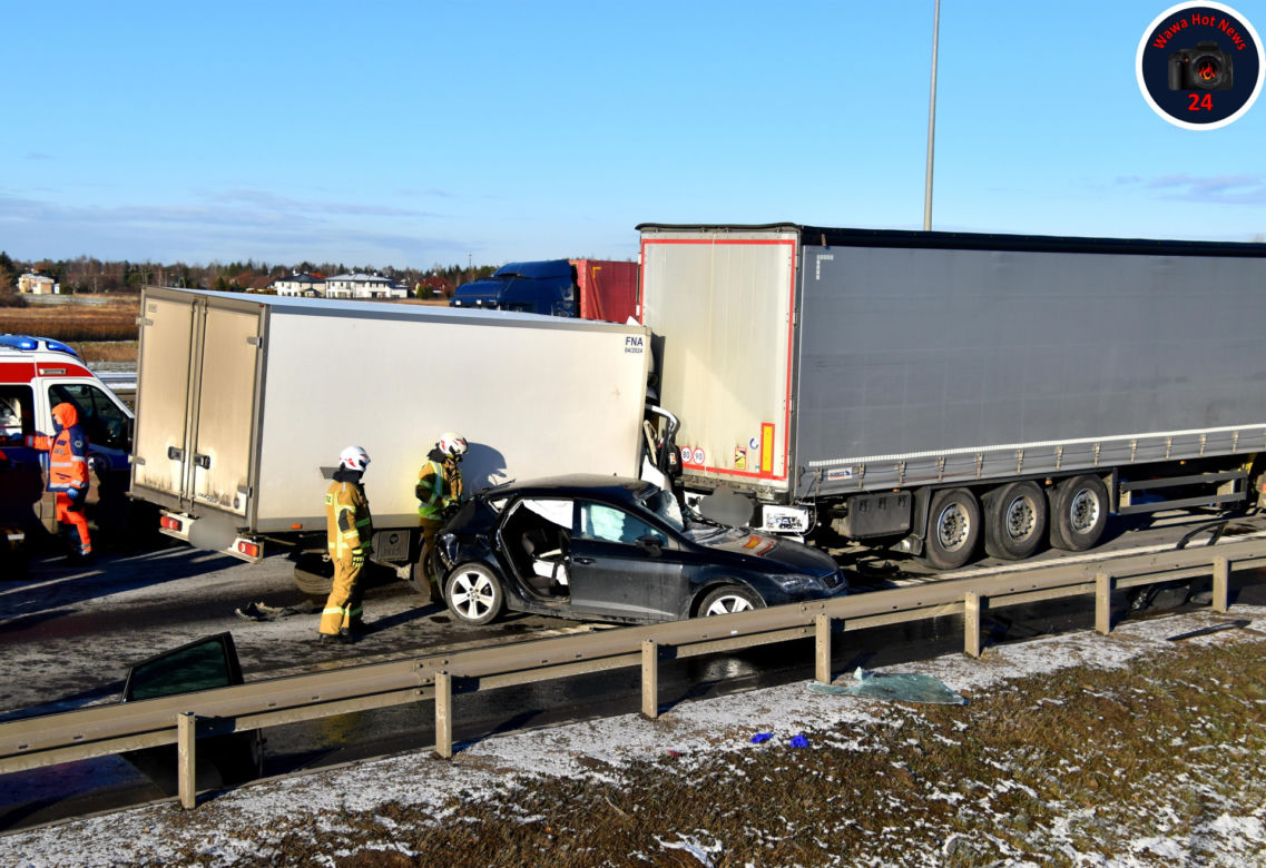 Poważny wypadek na trasie S8 pod Pruszkowem