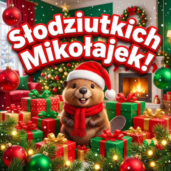 Kartka z życzeniami na Mikołajki