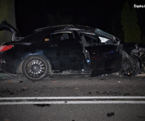 Mikołów: 20-latek rozbił mercedesa! W środku cztery osoby [ZDJĘCIA]