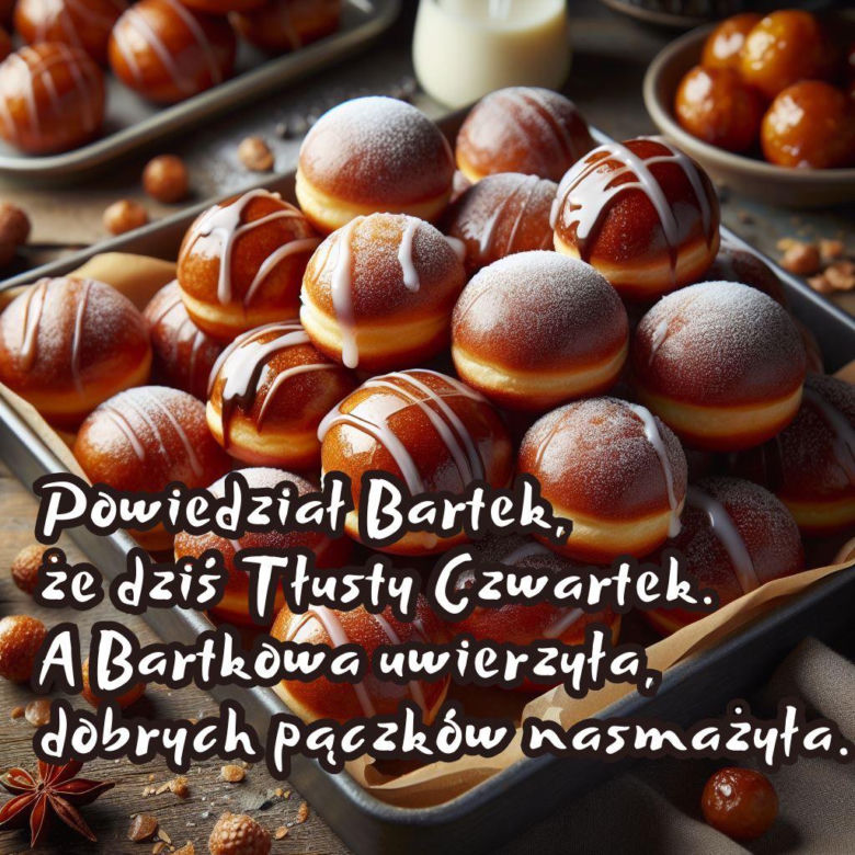 Fajne kartki z pozdrowieniami na Tłusty Czwartek