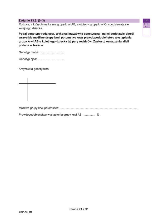 Arkusze matura próbna z biologii 14.01.2026