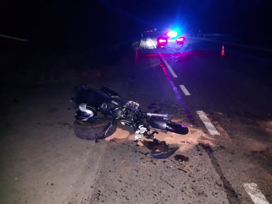 Lisia Góra. Motocyklista zderzył się z dostawczakiem. Miał masę szczęścia