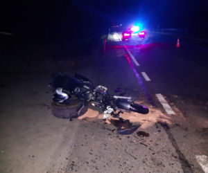 Lisia Góra. Motocyklista zderzył się z dostawczakiem. Miał masę szczęścia