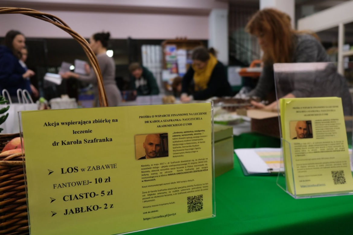 Kiermasz Smakołyków na UMB. Zbiórka na dr Szafranka