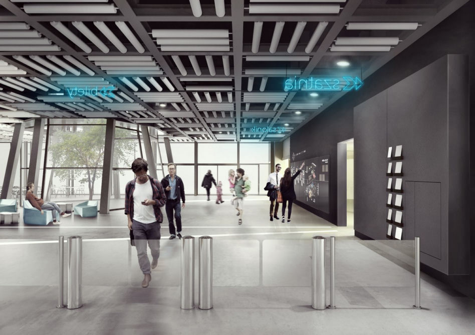 Projekt strefy wejścia głównego i strefy wejścia do Planetarium w Centrum Nauki Kopernik
