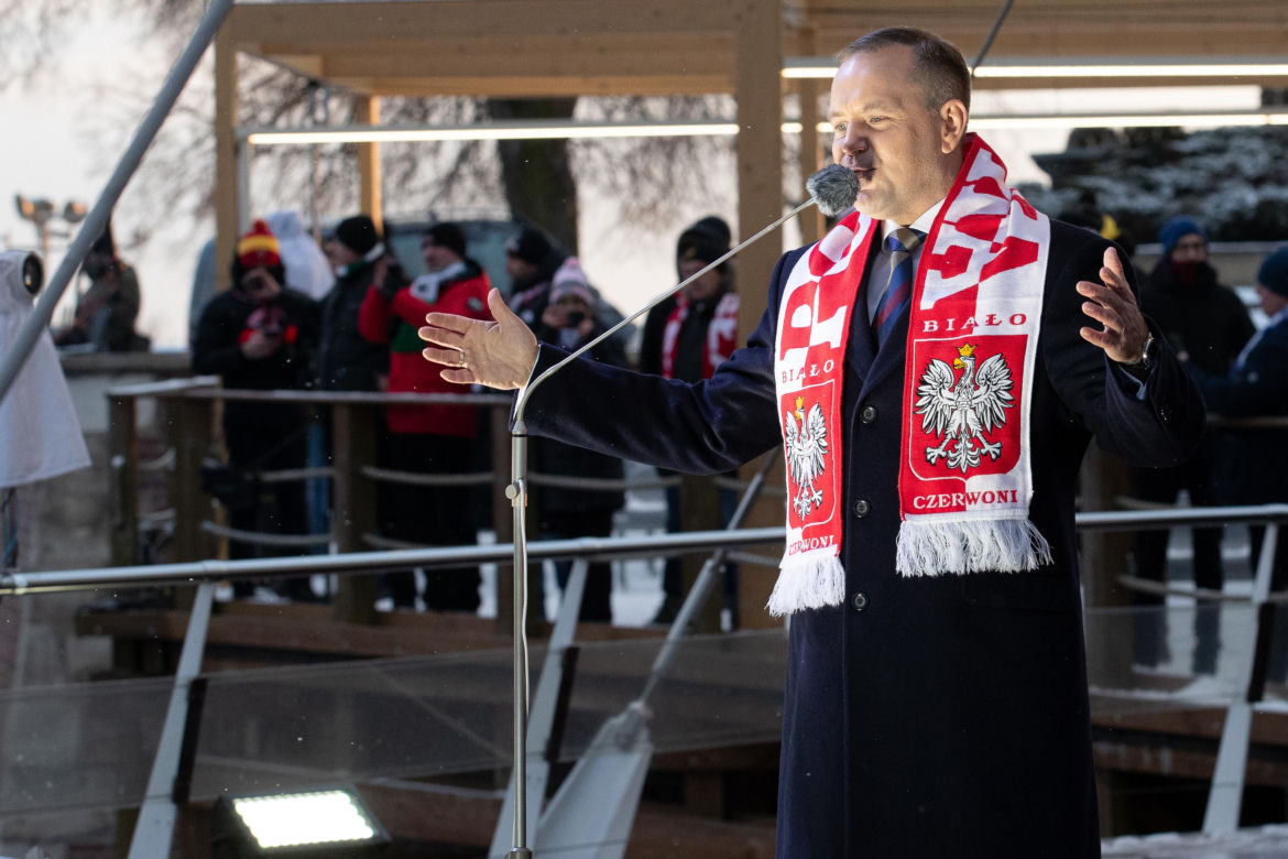 Prezydent na Jasnej Górze wśród kibiców. Podziękował za obronę  hasła „Bóg, Honor, Ojczyzna”