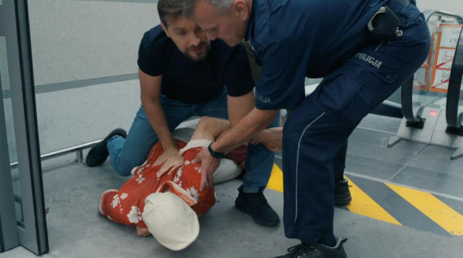 Barwy szczęścia odc. 3272. Marcin Kodur (Oskar Stoczyński), Bazylow  (Andrzej Szeremeta)