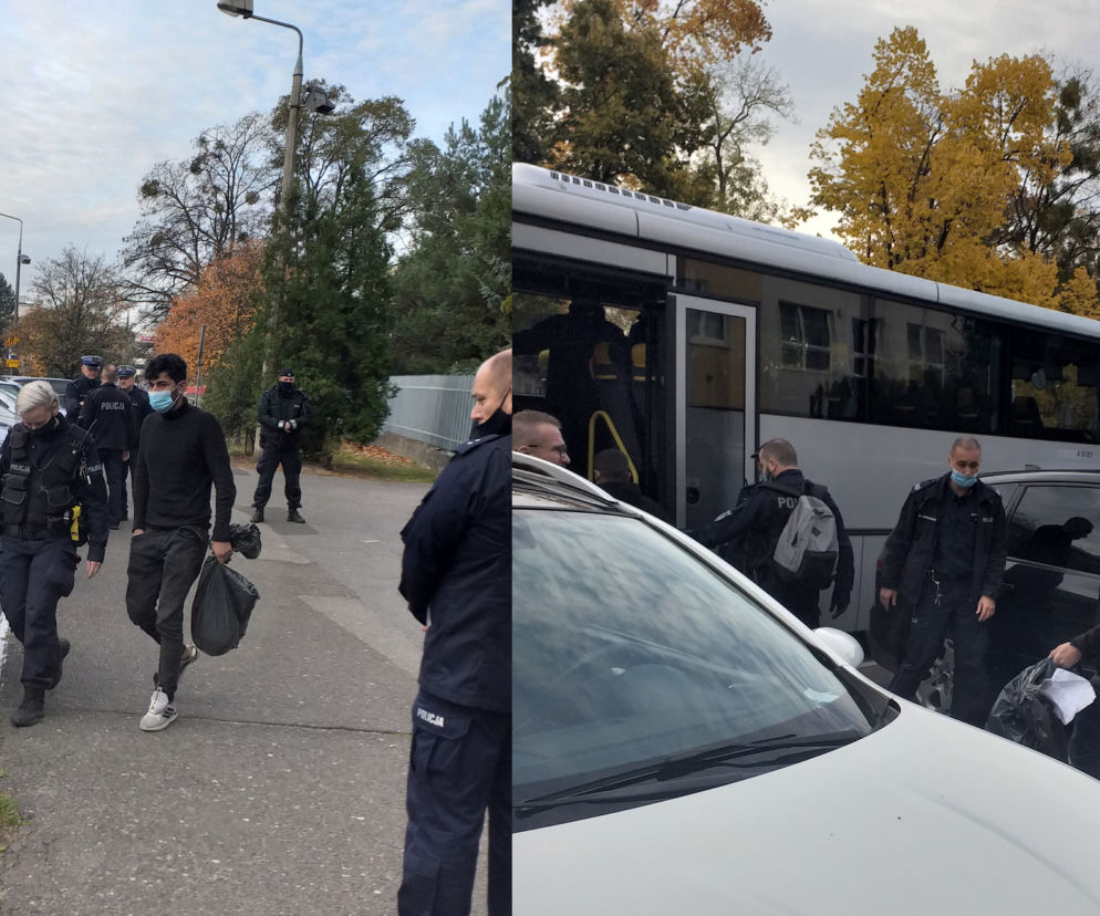 Irakijczycy wywożeni z komendy policji w Toruniu