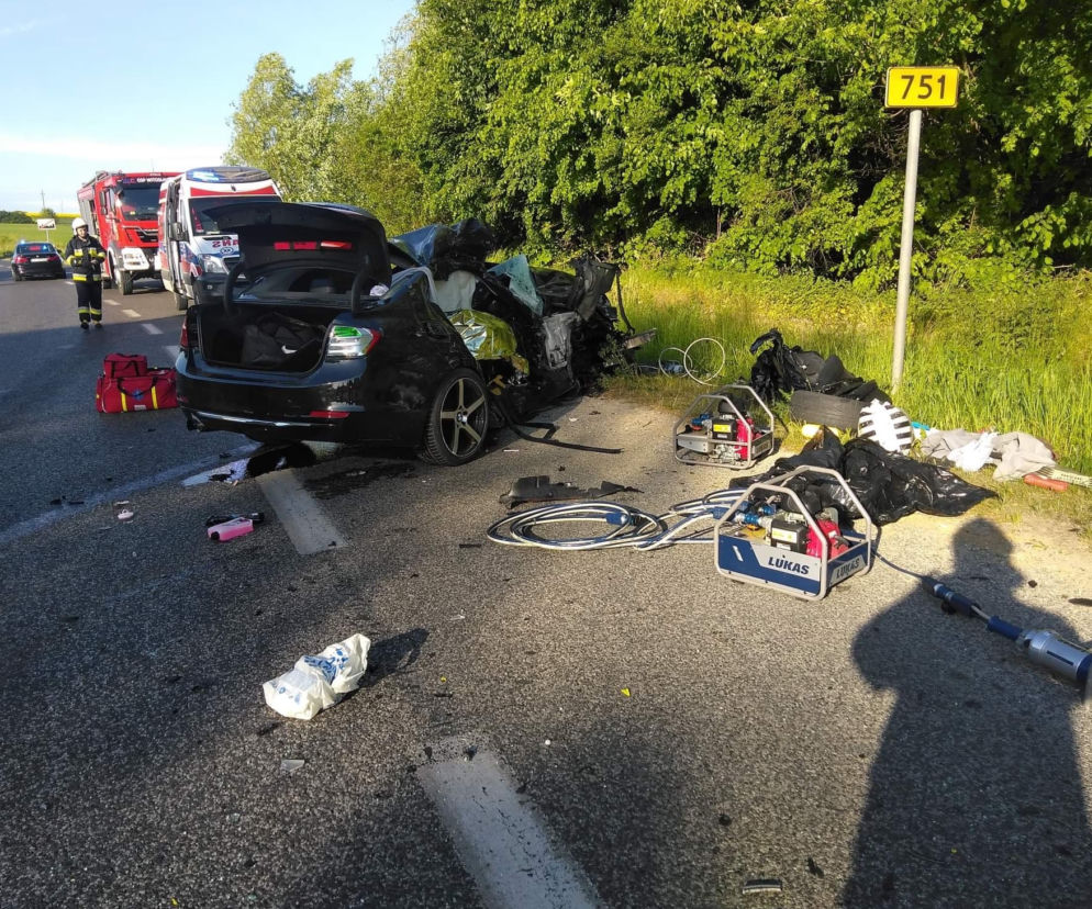 Śmiertely wypadek w miejscowości Dobruhna pod Ostrowcem