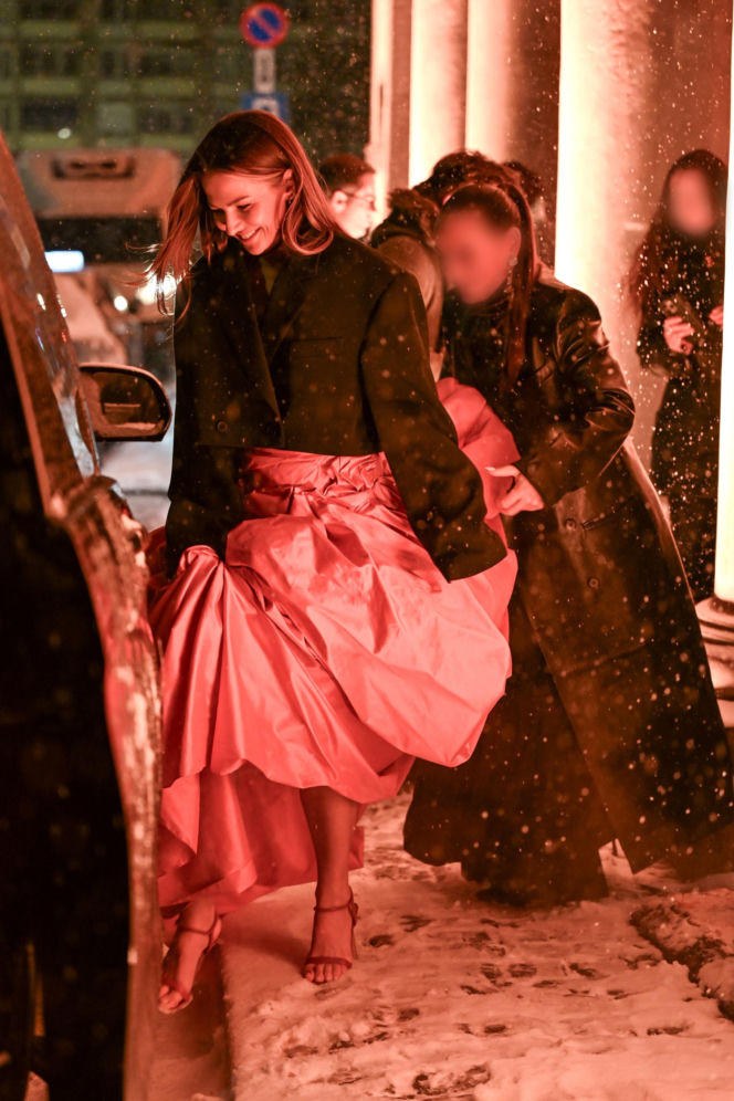 Anna Lewandowska wychodzi z Gali Mistrzów Sportu