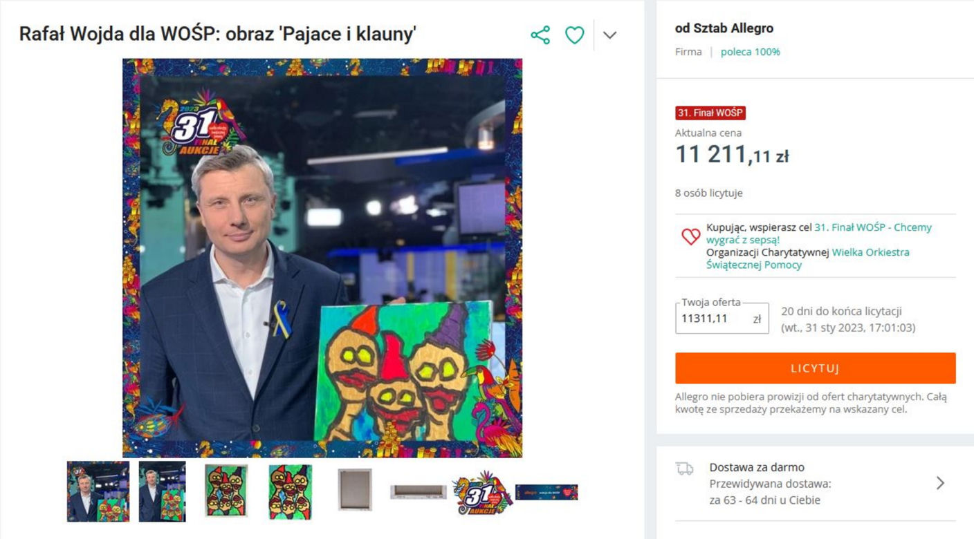 Dziennikarze TVN wspierają WOŚP