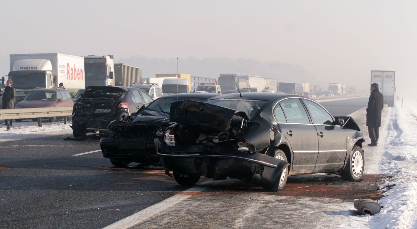 Karambol na autostradzie A4 w Gliwicach
