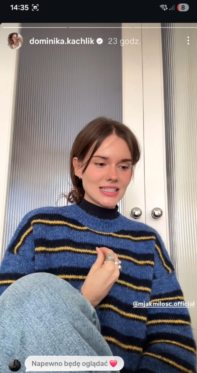 Dominika Kachlik (Franka z M jak miłość) o śmierci swojej bohaterki na Instagramie