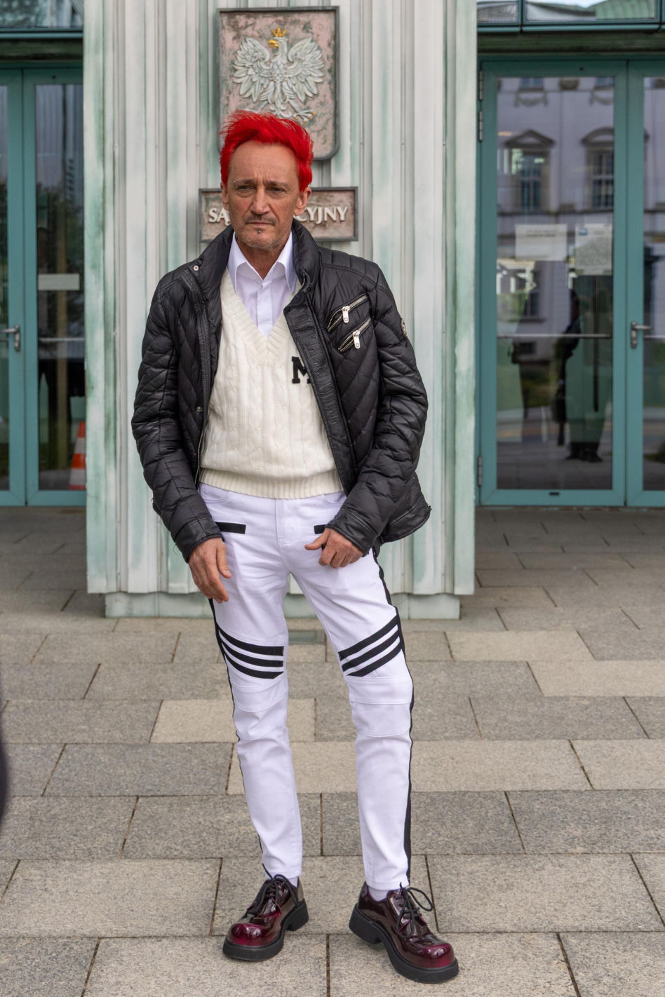 Michał Wiśniewski w sądzie. Nie miał czasu, żeby się przebrać