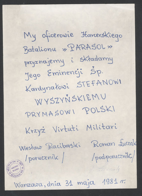 Powstanie Warszawskie. Wystawa o prymasie Stefanie Wyszyńskim