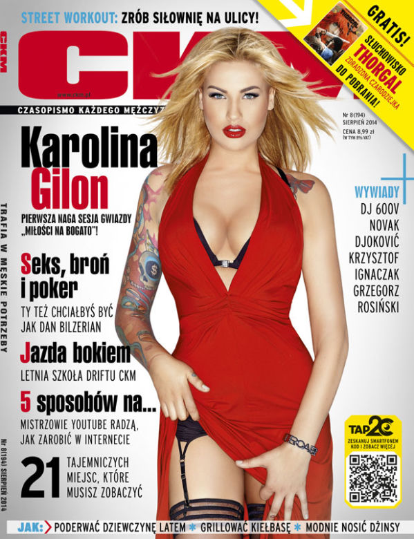 Miłość na bogato. Karolina Gilon na okładce CKM
