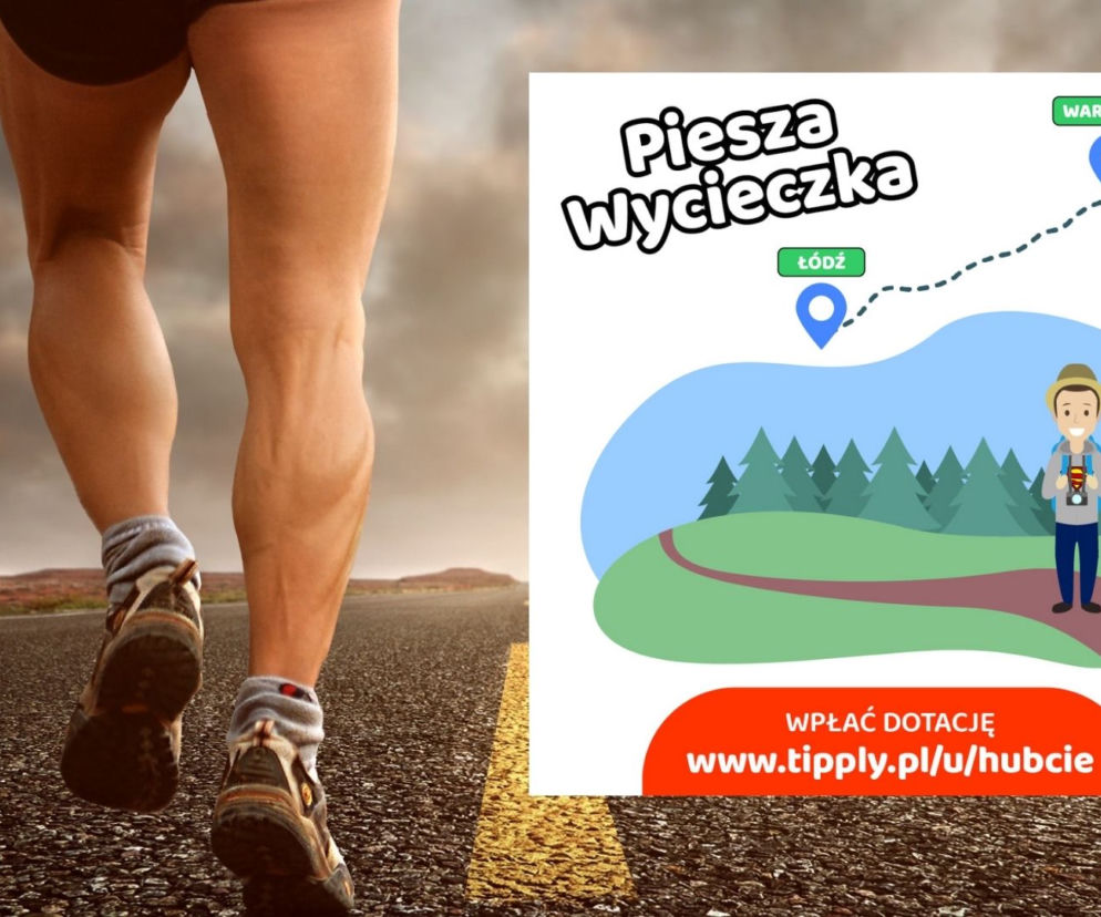 Podróżnik idzie z Warszawy do Łodzi. Wszystko po to, by zebrać pieniądze na rozbudowę ośrodka dla niepełnosprawnych dzieci!