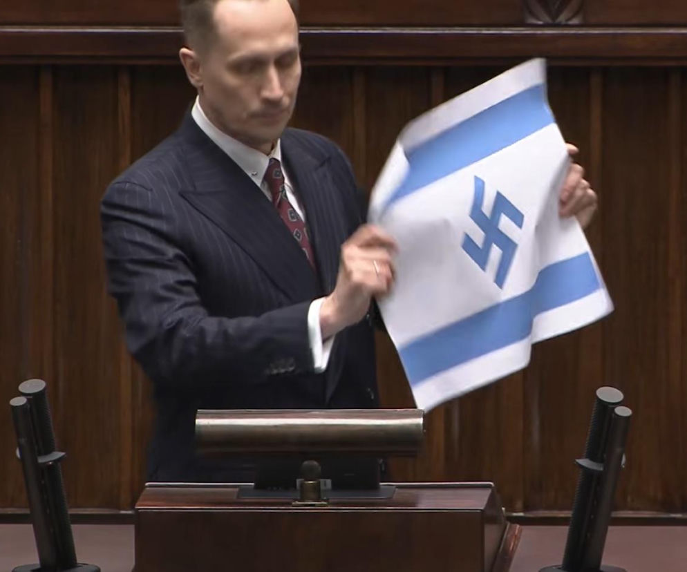 Skandal w Sejmie! Poseł Berkowicz pokazał swastykę