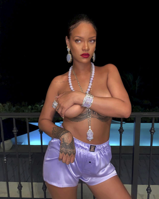 Rihanna pokazala dziecko. screeny z tiktoka
