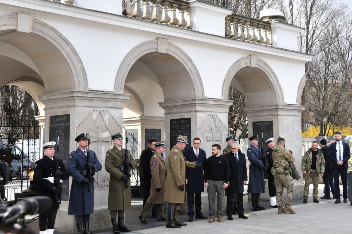 Wołodymyr Zełenski złożył kwiaty pod Grobem Nieznanego Żołnierza