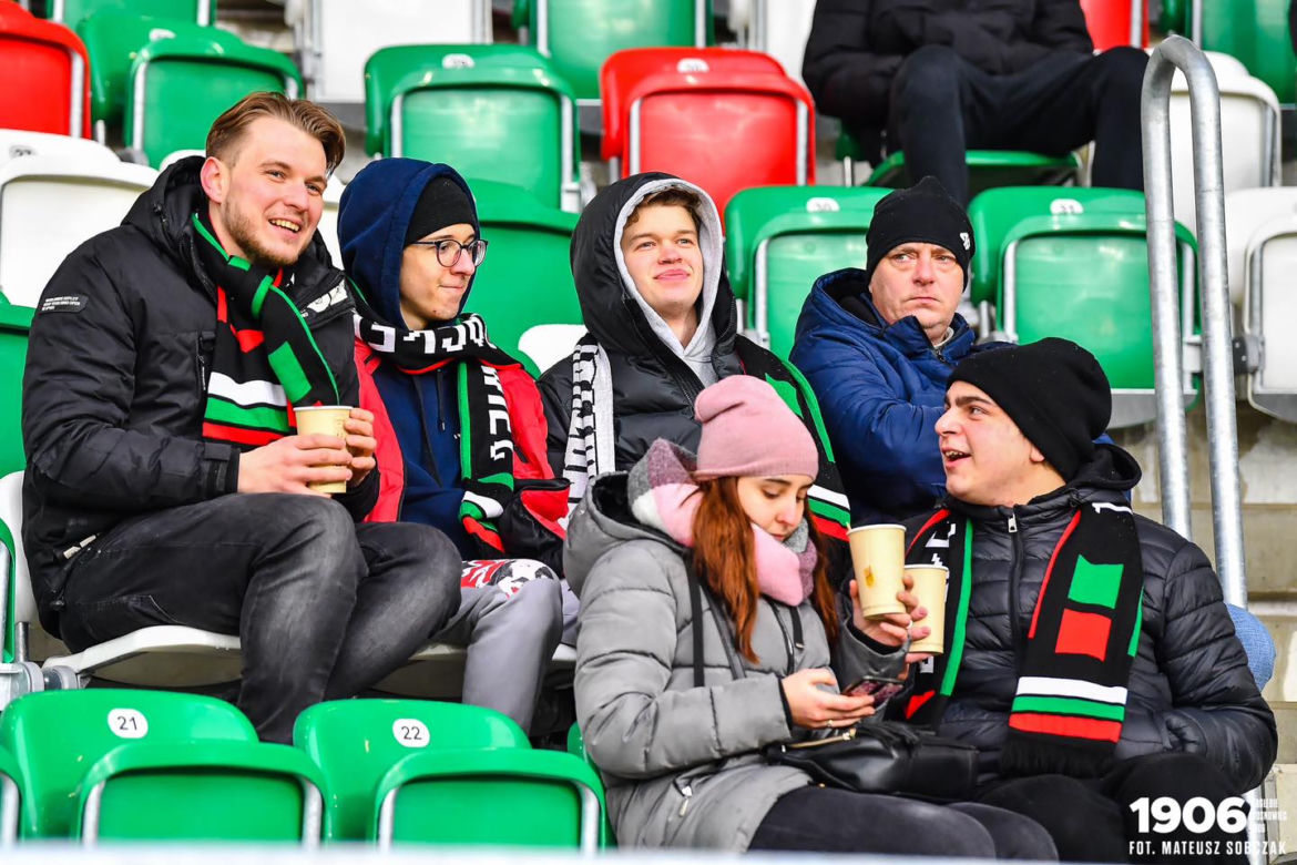 Kibice na meczu Zagłębie Sosnowiec - GKS Katowice