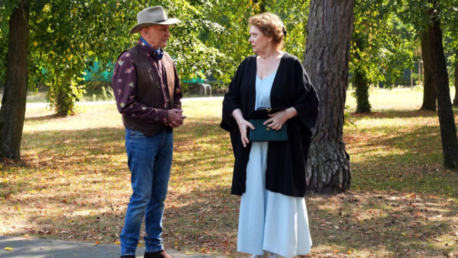 Barwy szczęścia odc. 3327. Józefina Rawiczowa (Elżbieta Jarosik), Tolek Koszyk (Marek Siudym)