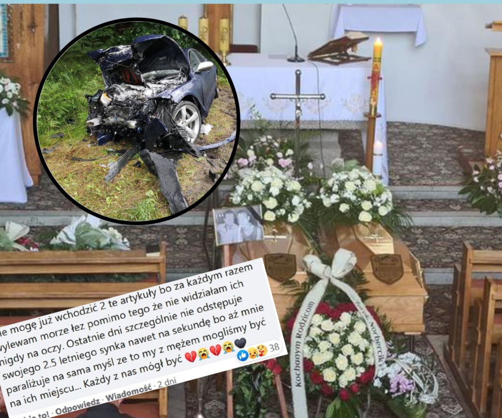 Poruszenie po pogrzebie ofiar z Jamnicy. Tak żegnają rodziców trójki aniołków: Wieniec od dzieci złamał mi serce... 
