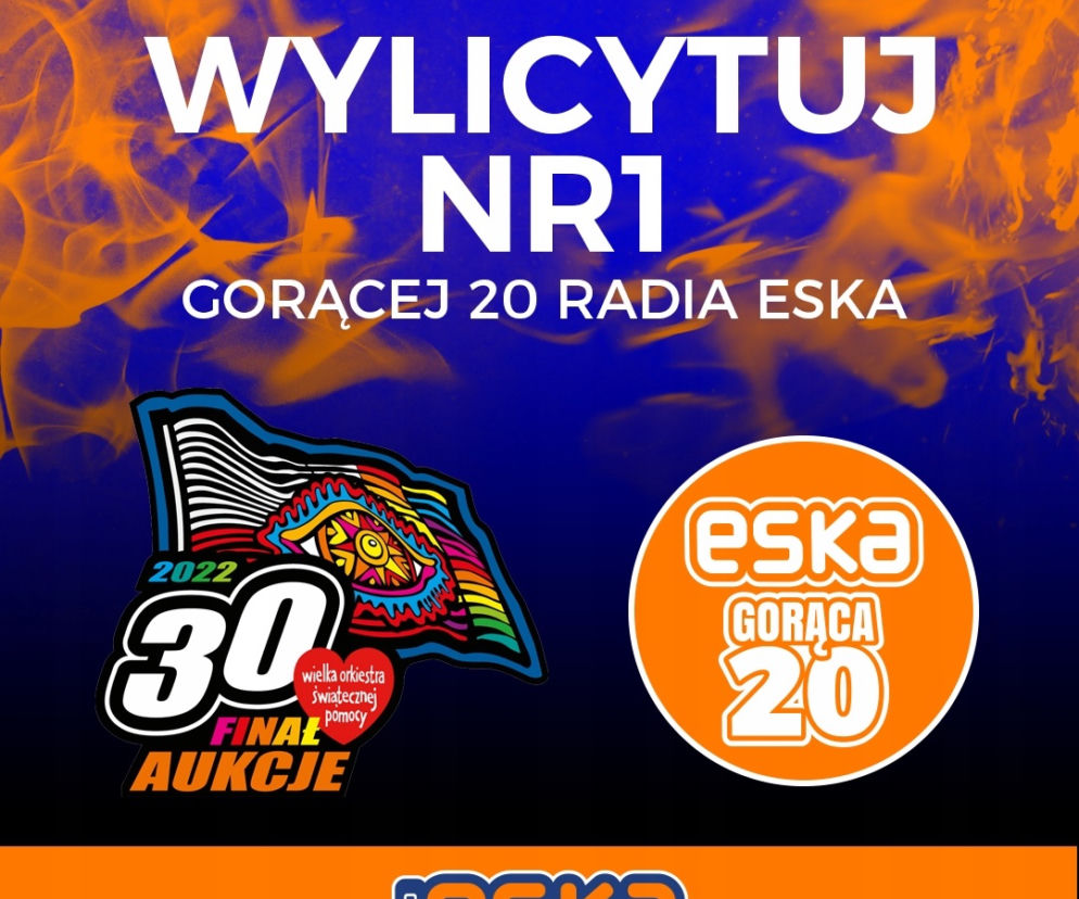 WOŚP 2022: wylicytuj numer jeden Gorącej 20 Radia ESKA!