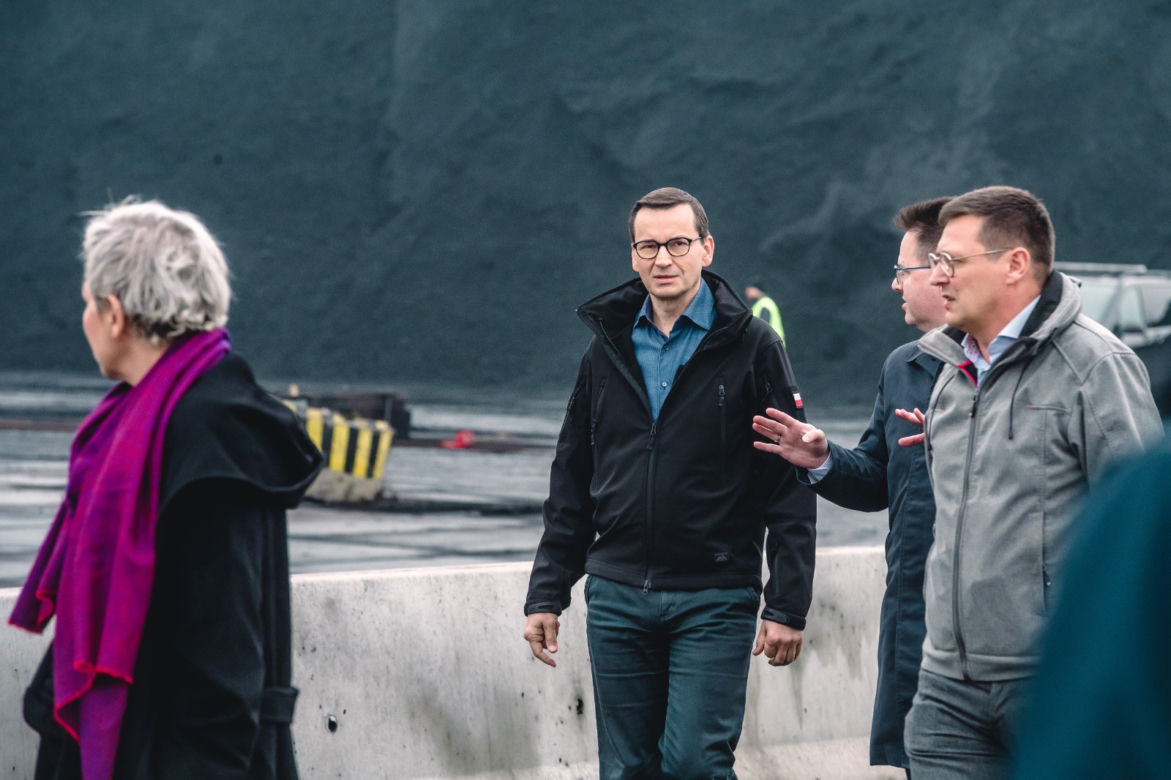 Premier w Gdańsku. Morawiecki sprawdził węgiel