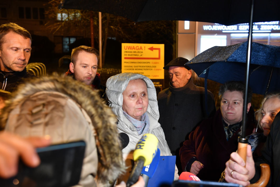Biefing prasowy w szpitalu przy ul. Arkońskiej