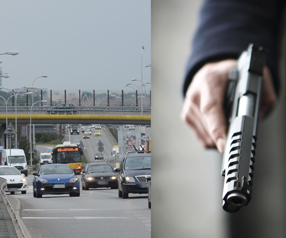 Szaleńczy pościg ulicami Warszawy. Strzały na Trasie Siekierkowskiej!