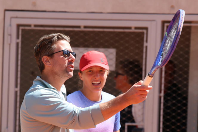 Iga Świątek i Wim Fissette. Nerwy na treningu