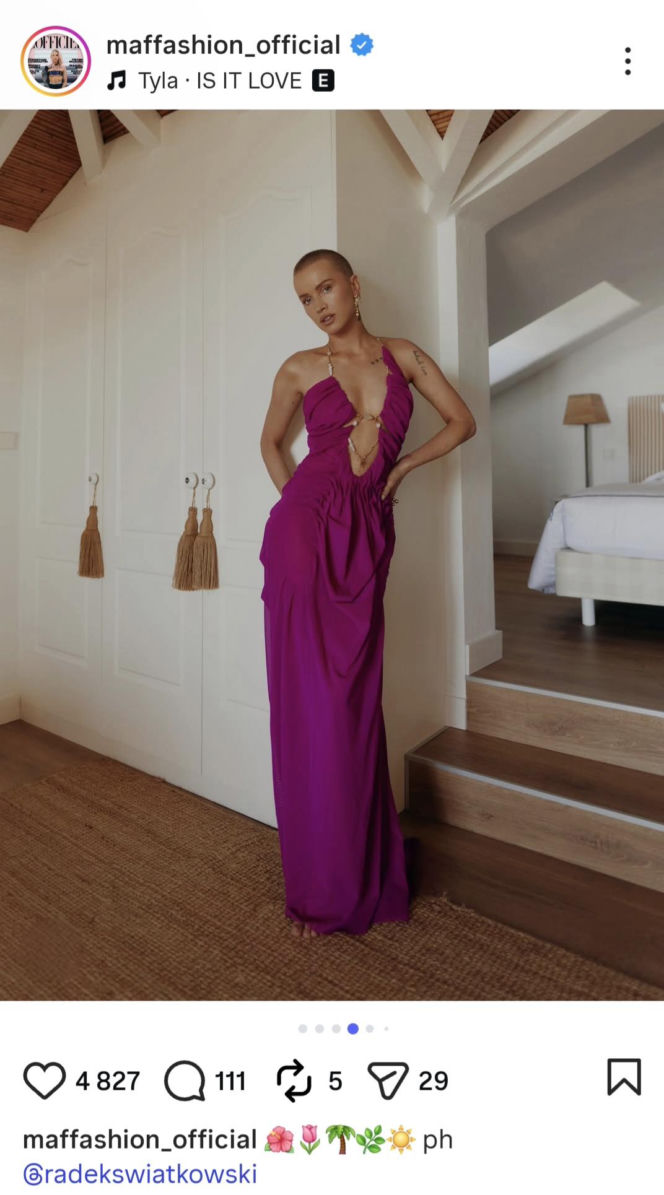 Maffashion pokazała sesję w letniej sukience. Ten kolor to prawdziwy hit tego lata