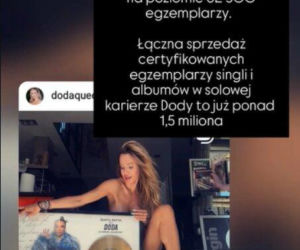 Doda jak ją Pan Bóg stworzył. Tak uczciła zdobycie złotej płyty