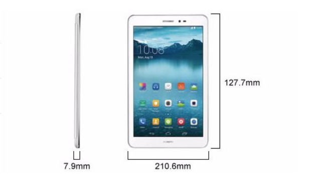 Huawei Media Pad T1/Huawei Media Pad T1 wymiary