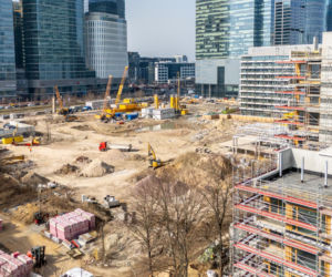 Budowa wieżowca AFI Tower w kompleksie Towarowa22