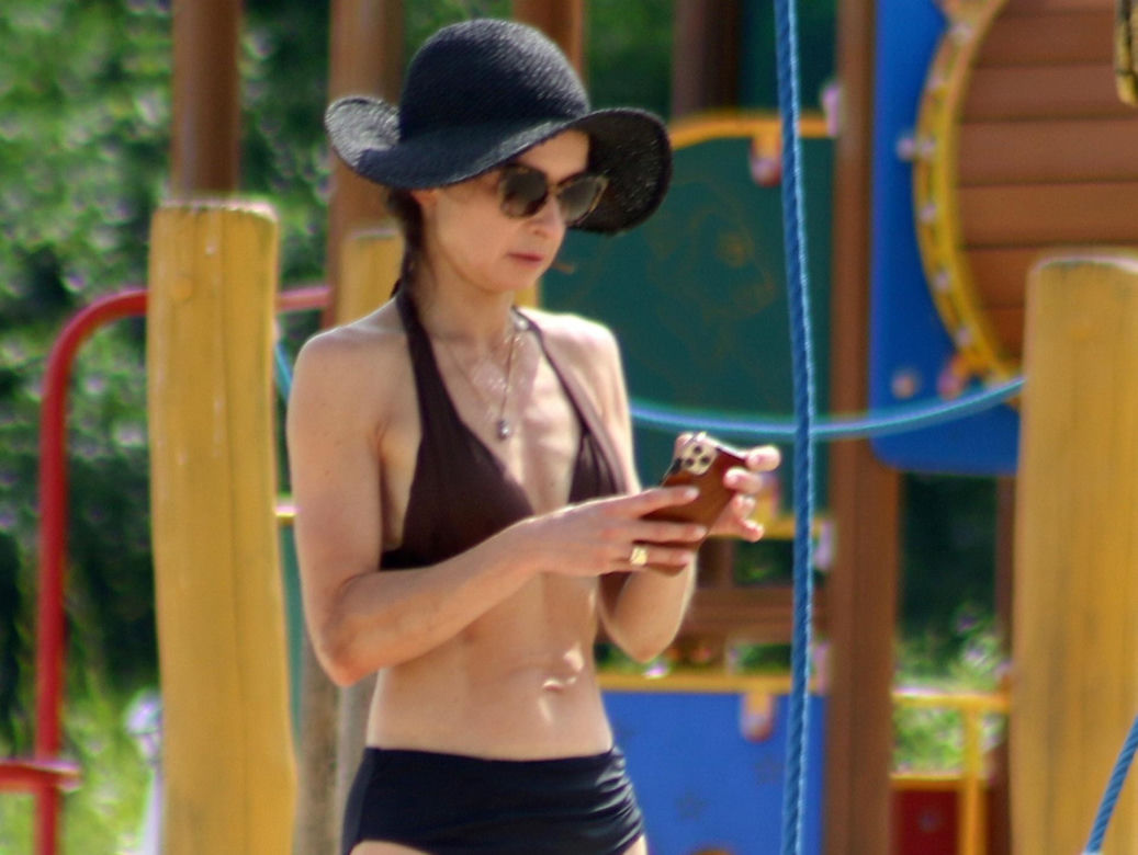 Marta Kaczyńska na plaży w Sopocie