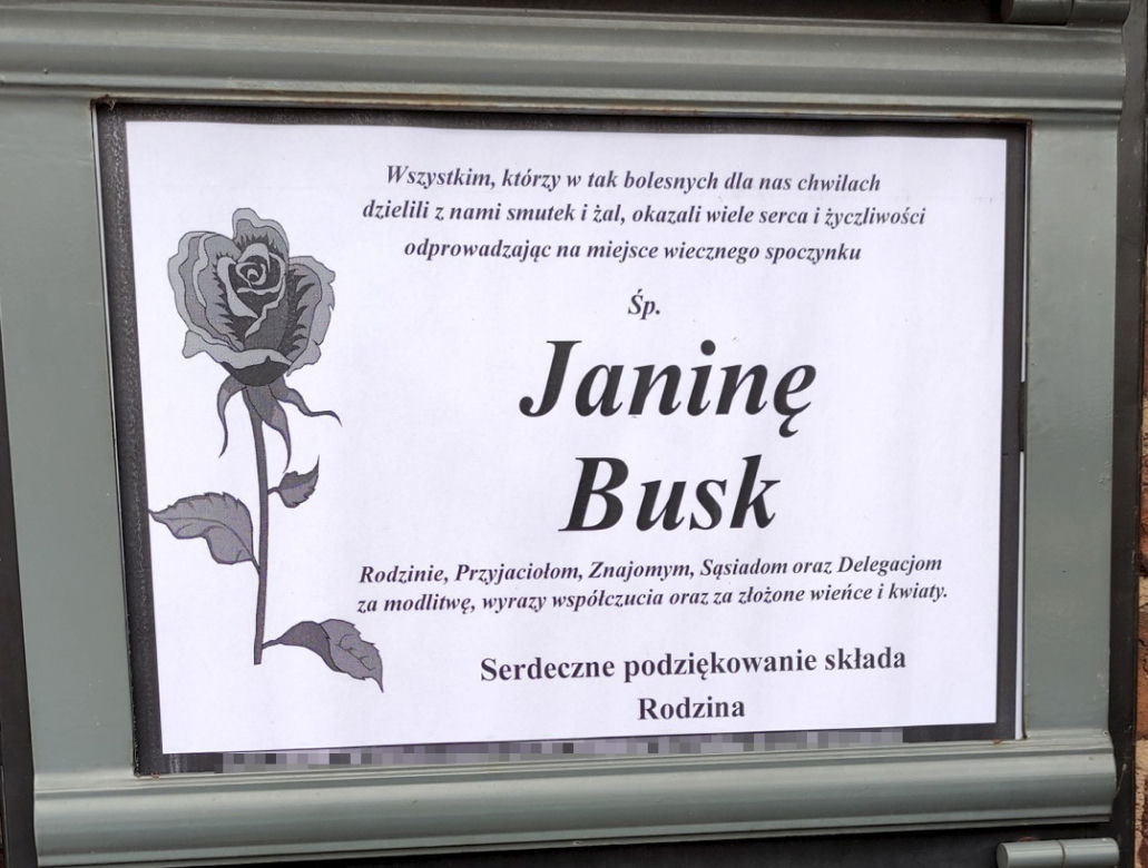 Pogrzeb Janiny Busk