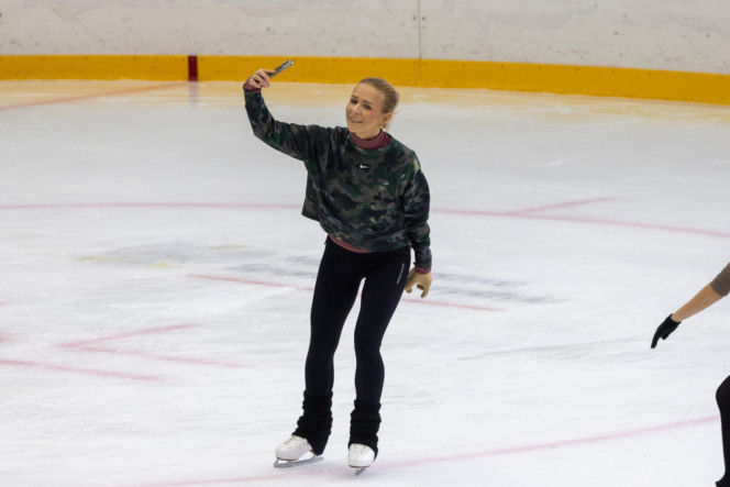 Aneta Zając na łyżwach