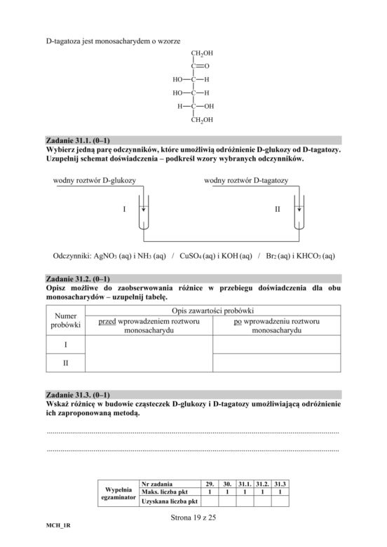ARKUSZE CKE - Matura chemia - poziom podstawowy i rozszerzony 2019