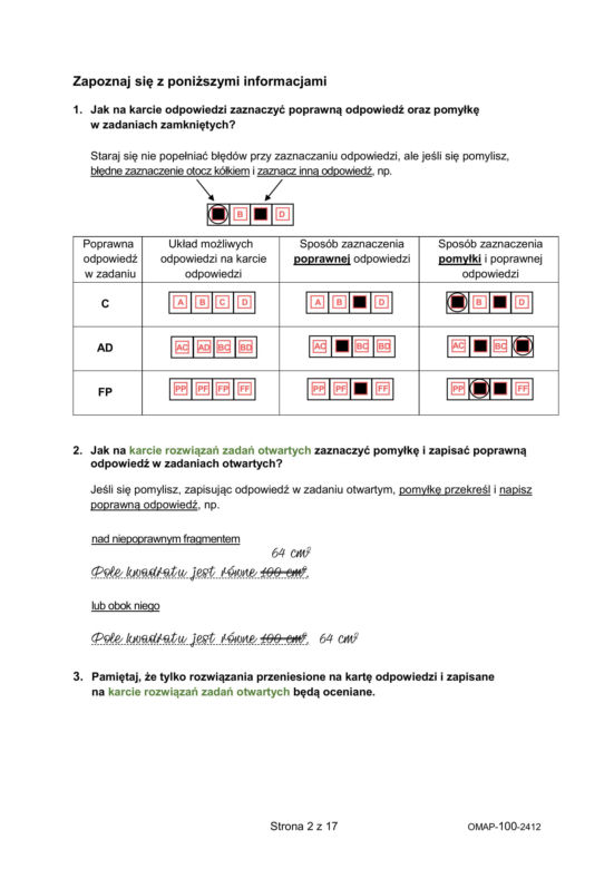 Próbny egzamin ósmoklasisty – ARKUSZ ZADAŃ MATEMATYKA