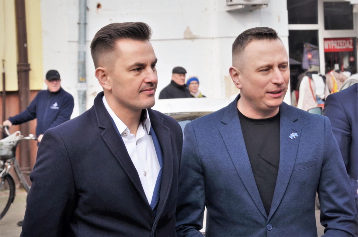 Arkadiusz Myrcha i Krzysztof Brejza podczas otwarcia CEntrum Interwencji Społecznych w Ciechocinku