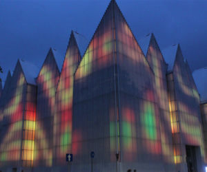 Pokaz iluminacji Filharmonii w Szczecinie z okazji Święta Muzyki